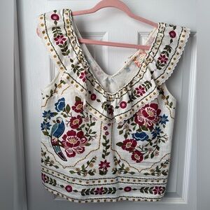 NWT Sezane x farm Rio v neck blouse